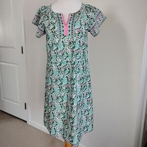 Talbots Cotton Floral Shift Dress Size 8P